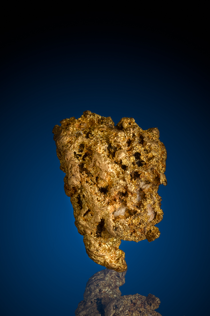 (image for) Unique and Chunky Sponge Gold and Quartz from Winnemucca, NV - 9.62 grams